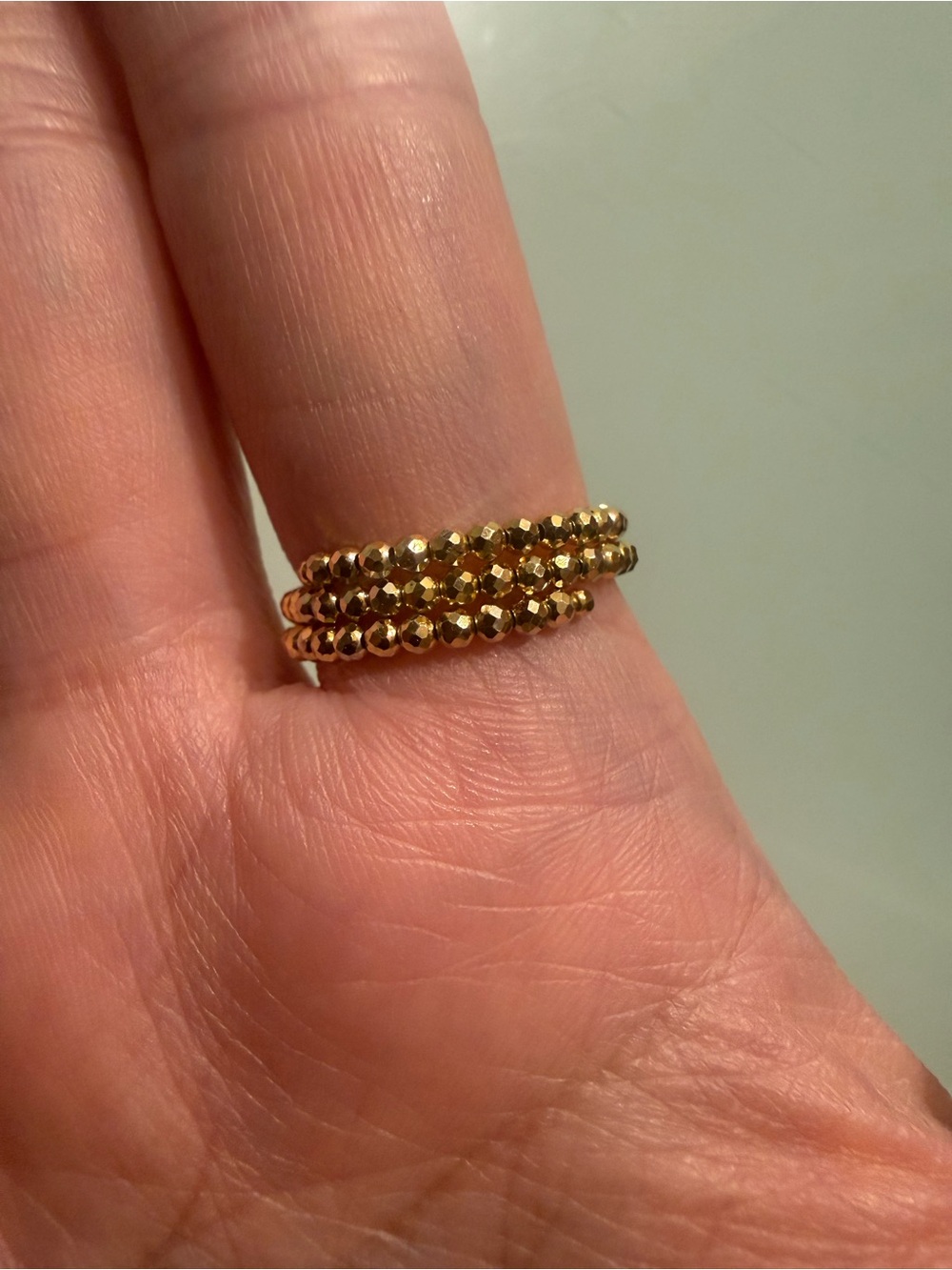 18K Yellow Gold Diamond Ring – Adjustable